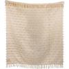 image:imagePrimitives by Kathy Bee Floral Decorative Throw Blanket 50 x 60Cream Poms