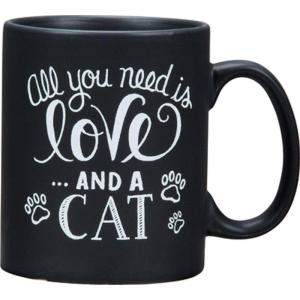 image:imagePrimitives by Kathy All You Need Is Love And A Cat Coffee Mug  18 oz Large Stoneware Cup Funny Gift for Cat Lovers Owners and Rescuers