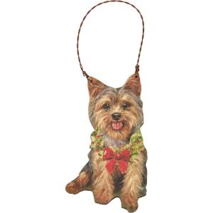 image:imagePrimitives by Kathy Yorkie Wreath Ornament Christmas Ornament Holiday Dcor Hanging Tree Decorations Festive Dog Themed GiftPet Lover