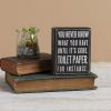 image:imagePrimitives by Kathy Wooden Box Sign  Funny Bathroom Sayings Wall ArtHome Decor Farmhouse Style Housewarming Gift 4x5 INBlack