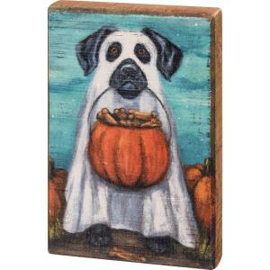 image:imagePrimitives By Kathy 113689 Ghost Dog Block Sign 6inch Height