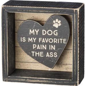 image:imagePrimitives by Kathy 33718 Distressed Box Sign One DogMy Dog is My Favorite