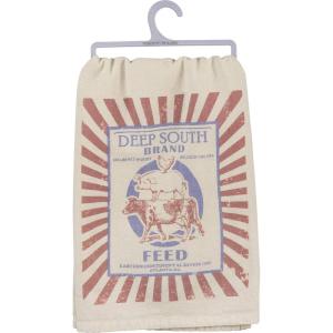 image:imagePrimitives by Kathy Black and White Cotton Home Dcor Dish Towel 28 Square Kitchen Closed  This Heifer Has Had ItDeep South Brand