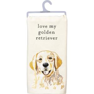 image:imagePrimitives by Kathy Love My Golden Retriever Dish Towel