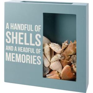 image:imagePrimitives by Kathy Seashell Holder  Coastal Decor Glass Display Treasure Chest Room and Bedroom DecorBlue