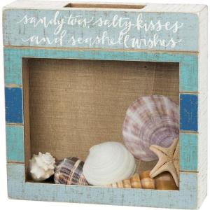 image:imagePrimitives by Kathy Seashell Holder  Coastal Decor Glass Display Treasure Chest Room and Bedroom DecorMulticolor