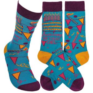 image:imagePrimitives by Kathy Socks  Awesome Birthday Girl One Size Unisex LOL Collection