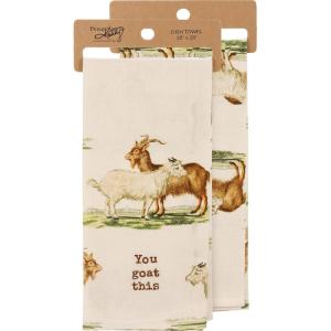 image:imagePrimitives by Kathy You Goat This Decorative Kitchen Towel 18 x 28 inches