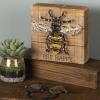 image:imagePrimitives by Kathy 34248 Rustic White String Art Box Sign 35 x 4 Love You MoreBee Happy