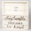 image:imagePrimitives by Kathy 37615 HandLettered Inset Box Sign Wonderful WorldStay Humble