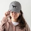 image:imagePrimitives by Kathy Baseball Cap Love My Lab Grey with Black Embroidery Adjustable Metal Buckle