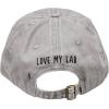 image:imagePrimitives by Kathy Baseball Cap Love My Lab Grey with Black Embroidery Adjustable Metal Buckle