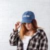 image:imagePrimitives by Kathy Lets Day Drink Baseball Cap Stonewashed Blue with Adjustable Metal Buckle