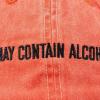 image:imagePrimitives by Kathy May Contain Alcohol Baseball Hat Pigment Dyed Washed Orange with Adjustable Metal Buckle