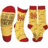 image:imageBy Kathy Is It Taco Time Yet Socks in Yellow with Taco Design One Size Fits Most