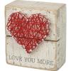 image:imagePrimitives by Kathy 34248 Rustic White String Art Box Sign 35 x 4 Love You MoreArt Box Sign