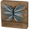 image:imagePrimitives by Kathy 34248 Rustic White String Art Box Sign 35 x 4 Love You MoreBe You Tiful