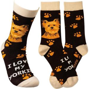 image:imagePrimitives By Kathy Socks  I Love My Yorkie Unisex One Size
