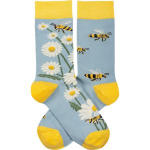 image:imagePrimitives by Kathy 113072 Bees and Daisies Socks Muticolor