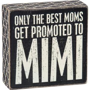 image:imagePrimitives by Kathy 25163 Lattice Trimmed Box Sign 5 x 5Inches Best Moms Get Promoted