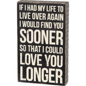 image:imagePrimitives by Kathy 27283 Classic Box Sign I Could Love You Longer6 inches x 10 inches