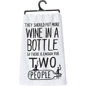 image:imagePrimitives by Kathy 29109 LOL Dish Towel 28Inch Square More Wine in a BottleMore Wine in a Bottle