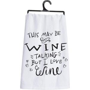 image:imagePrimitives by Kathy 29109 LOL Dish Towel 28Inch Square More Wine in a BottleWine Talking