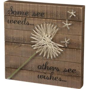 image:imagePrimitives by Kathy 34248 Rustic White String Art Box Sign 35 x 4 Love You MoreDandelion Wishes