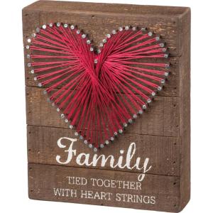 image:imagePrimitives by Kathy 34248 Rustic White String Art Box Sign 35 x 4 Love You Morestring art