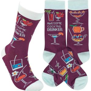 image:imagePrimitives by Kathy Awesome Cocktail Drinker Socks One Size Unisex LOL Collection