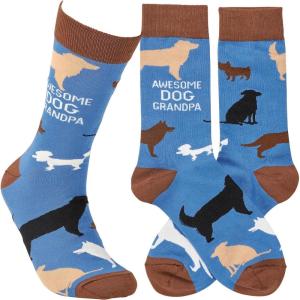 image:imagePrimitives by Kathy Awesome Dog Grandpa Socks Unisex One Size