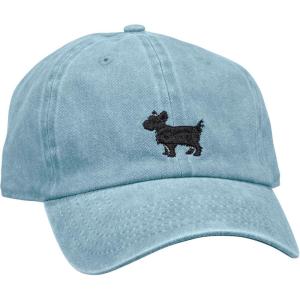 image:imagePrimitives by Kathy Baseball Cap Love My Yorkie Blue with Black Embroidered Silhouette Adjustable fit Metal Buckle