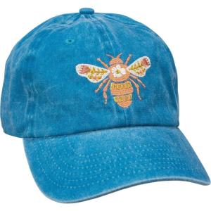 image:imagePrimitives by Kathy Bee Happy Baseball Cap with Adjustable Metal Buckle Blue