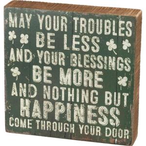 image:imagePrimitives by Kathy Box Sign  May Your Blessings 8x8 inches Green White