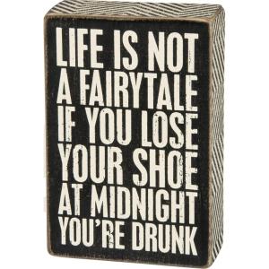 image:imagePrimitives by Kathy Chevron Trimmed Box Sign One Drink Away 5x4 inchesYoure Drunk