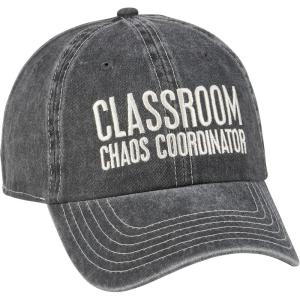 image:imagePrimitives by Kathy Classroom Chaos Coordinator Baseball Cap Stonewashed Black with Adjustable Metal Buckle
