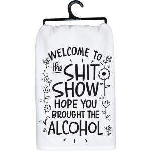 image:imagePrimitives by Kathy Decorative Kitchen Towel  Hope You Brought Alcohol
