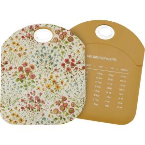 image:imagePrimitives by Kathy Fall Wildflowers Decorative Kitchen Bowl Scraper Full Color Designdoublesided siliconewatercolor stylestainless steel handleconvenient measurement equivalentsseasonal accent
