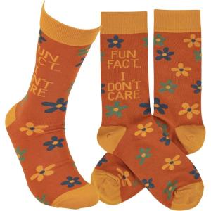 image:imagePrimitives by Kathy Fun Fact I Dont Care Socks One Size Unisex LOL Collection