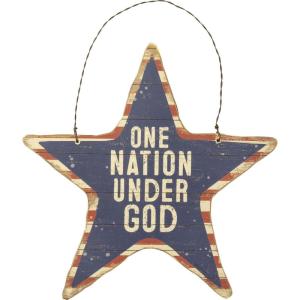 image:imagePrimitives by Kathy Hanging Home Dcor with One Nation Under God Sentiment