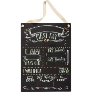 image:imagePrimitives by Kathy Kids Milestone Chalkboard Sign 95 x 13 My First Day of School