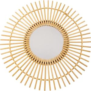 image:imagePrimitives by Kathy Large Round Rattan Sunburst Decorative Mirror 2375 Diameter x 1