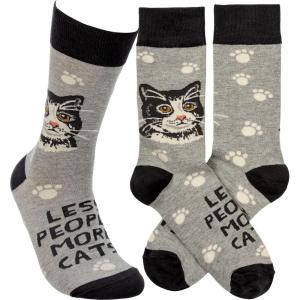 image:imagePrimitives by Kathy Less People More Cats Colorful Socks
