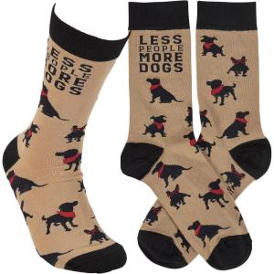 image:imagePrimitives by Kathy Less People More Dogs Socks Unisex One Size