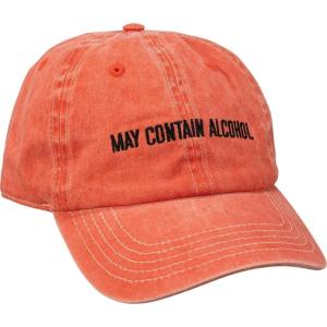 image:imagePrimitives by Kathy May Contain Alcohol Baseball Hat Pigment Dyed Washed Orange with Adjustable Metal Buckle