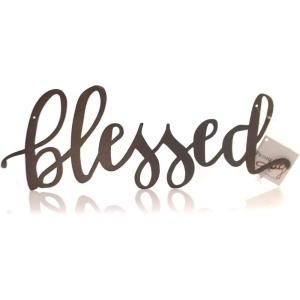 image:imagePrimitives by Kathy Metal Word Sign  Blessed
