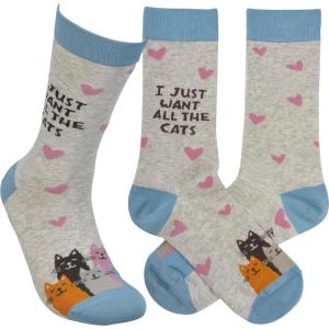 image:imagePrimitives by Kathy Novelty Socks  I Just Want All The Cats Unisex One Size LOL Collection