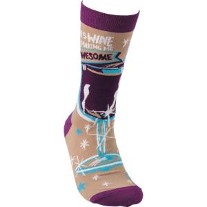 image:imagePrimitives by Kathy Novelty Socks Wine Is Making Me Awesome