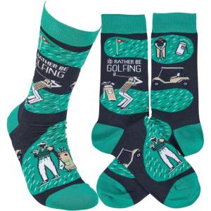 image:imagePrimitives by Kathy Rather Be Golfing Socks One Size Unisex LOL Collection