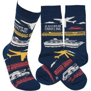 image:imagePrimitives by Kathy Rather Be Traveling Socks One Size Unisex LOL Collection